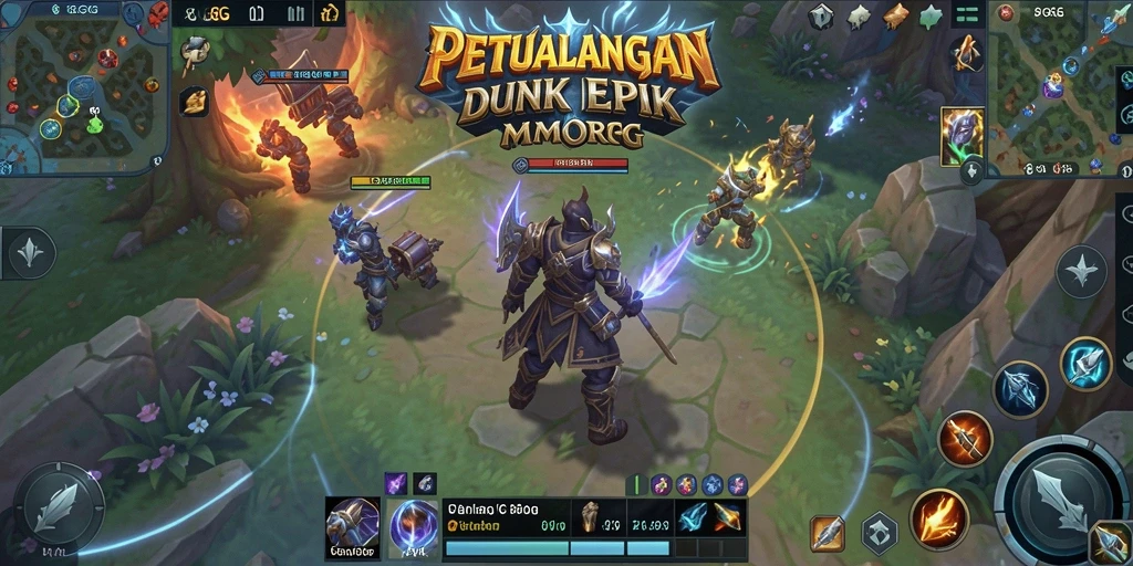Tangkapan layar 8G8G menunjukkan pertempuran epik dalam dunia MMORPG.