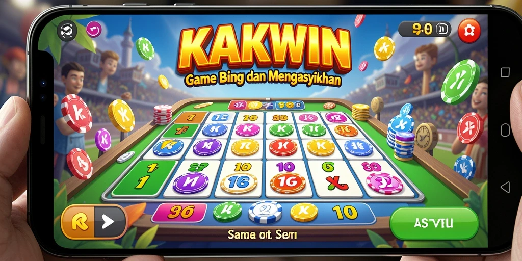 Tampilan gameplay KAKWIN dengan suasana Bingo yang ceria.