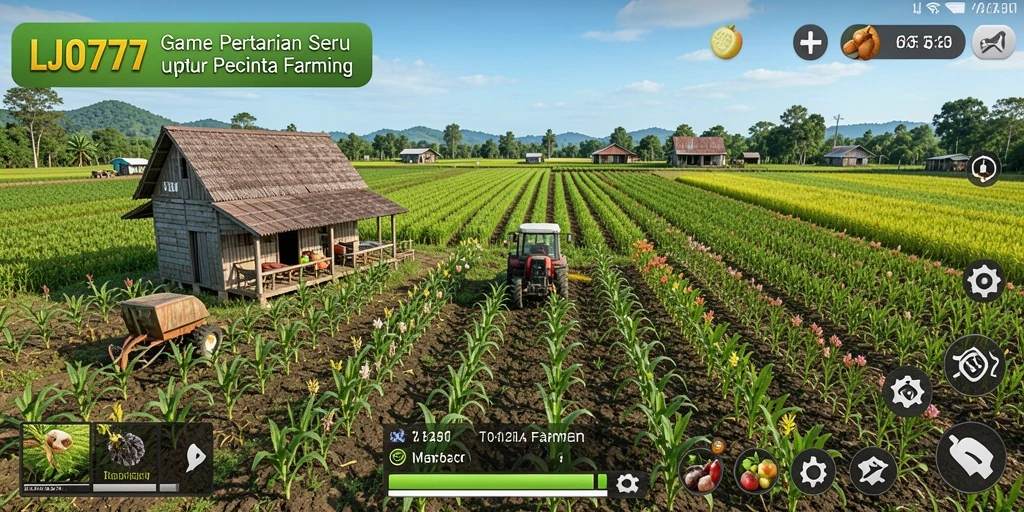 Gameplay menantang dalam <strong>LJO777</strong> yang menggambarkan aktivitas pertanian.