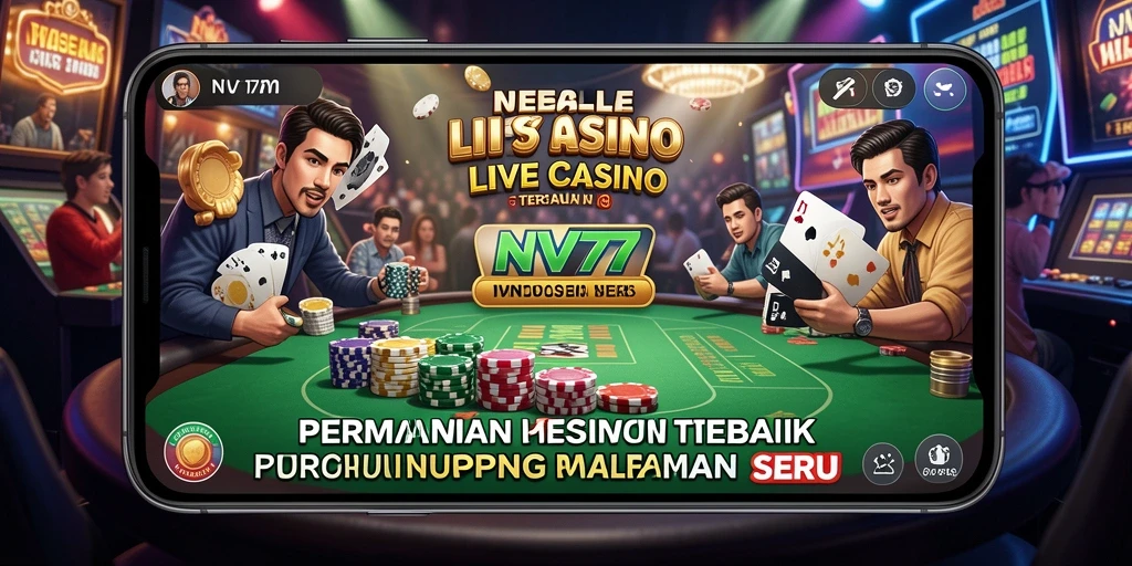 Gameplay NV77 yang seru dan interaktif dalam suasana Live Casino.